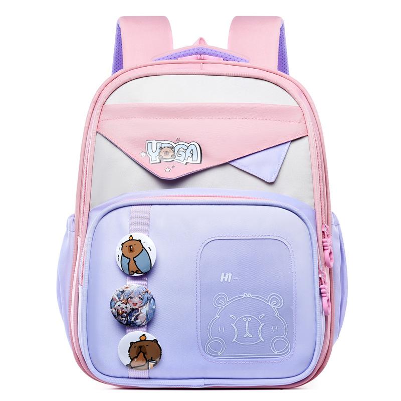 School bag cartoon new large-capacity primary school students in grades 1-3, lightweight and versatile spine protection and burden reduction backpack