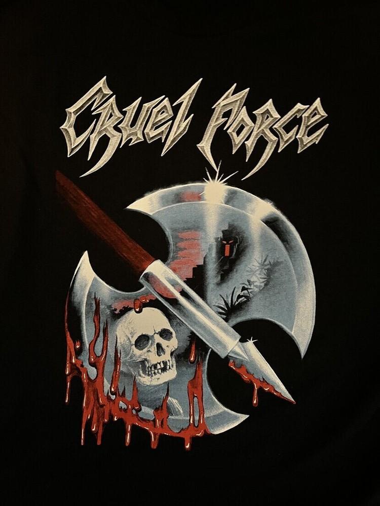 Винтажная хлопковая футболка группы Cruel Force, унисекс, для концерта, размеры от S до 5XL, BO388, унисекс футболка L