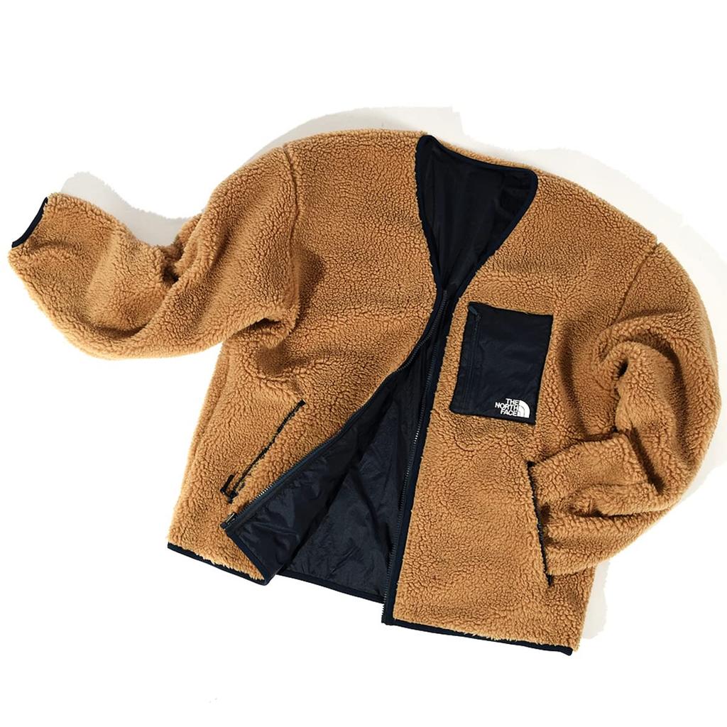 The North Face Reversible Extreme Pile Cold Kelp Size O Cardigan, Unisex, Protection, Warmth, Anti-Static, Tan/Urban Navy,