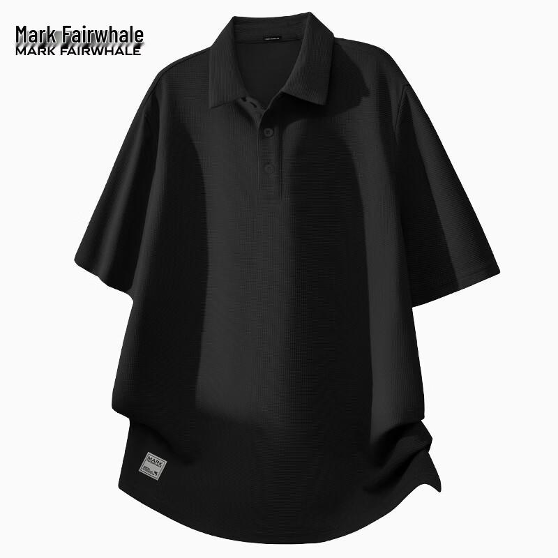 Mark Fairwhale Men's Breathable Waffle Knit Polo Shirt