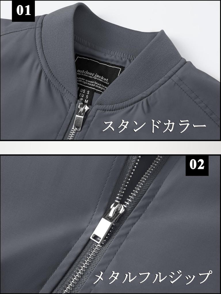 Stadium Jacket Windbreaker Baseball Motorcycle Jacket Military Jacket Winter Casual Autumn Clothing Windproof Plain Outerwear Dark Gray 3XL [TACVASEN]