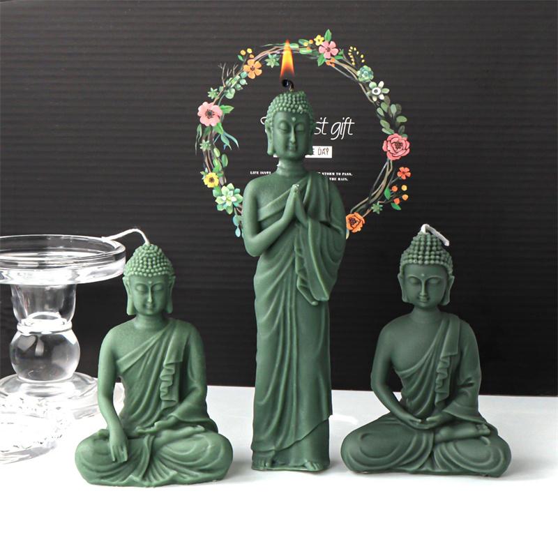 3D Multiform Buddha Silicone Candle Mold Amitabha Buddha Gypsum Mold Handmade Soap Incense Mold Religion Home Crafts Ornaments