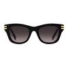 Louis Vuitton Logo Design Cat Acetate Metal Square Sunglasses Women Sunglasses Black Z2927U