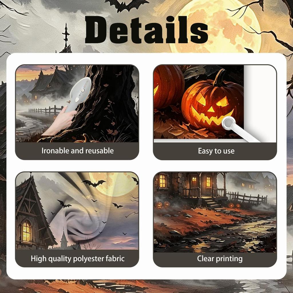 Halloween Backdrop Haunted House Halloween Banner Photo Props 8x6ft