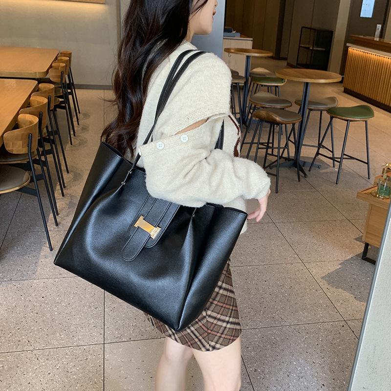 Women's bag new fashionable and simple tote bag women's shopping bag one shoulder handbag women's bag