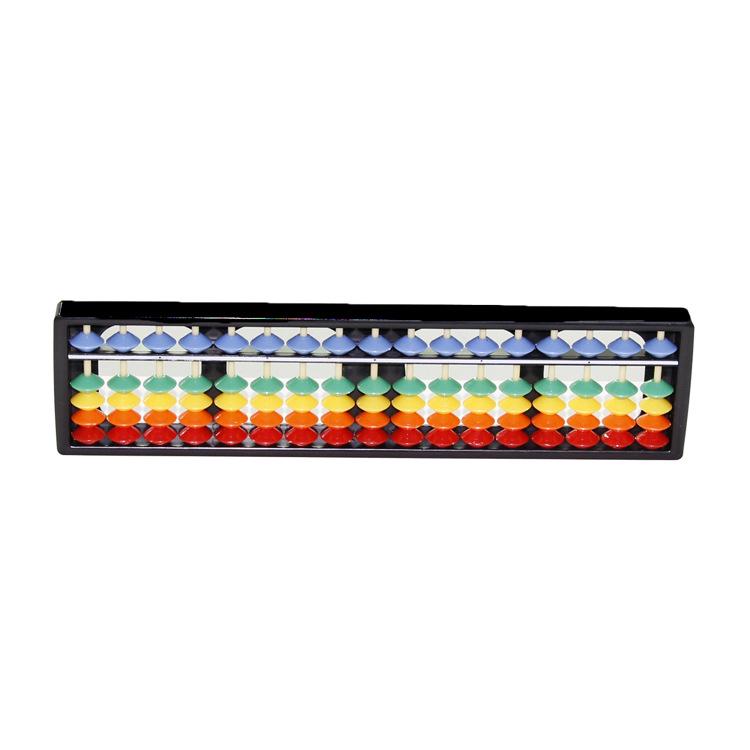 17-Digit 5-Bead Colorful Abacus for Primary School Mental Math Teaching