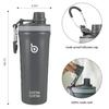 BOTTLE BOTTLE Protein Shaker, 800ml, Insulated, Large Capacity, Stainless Steel Water Bottle, Sports Bottle, Vacuum Insulated, Leak-Proof, Portable, W