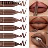 Matte Chocolate Brown Lipstick Crayon Non-stick Cup Lip Liner Pencil Soft Mist Waterproof Creamy Pigmented Lip Outline Contour