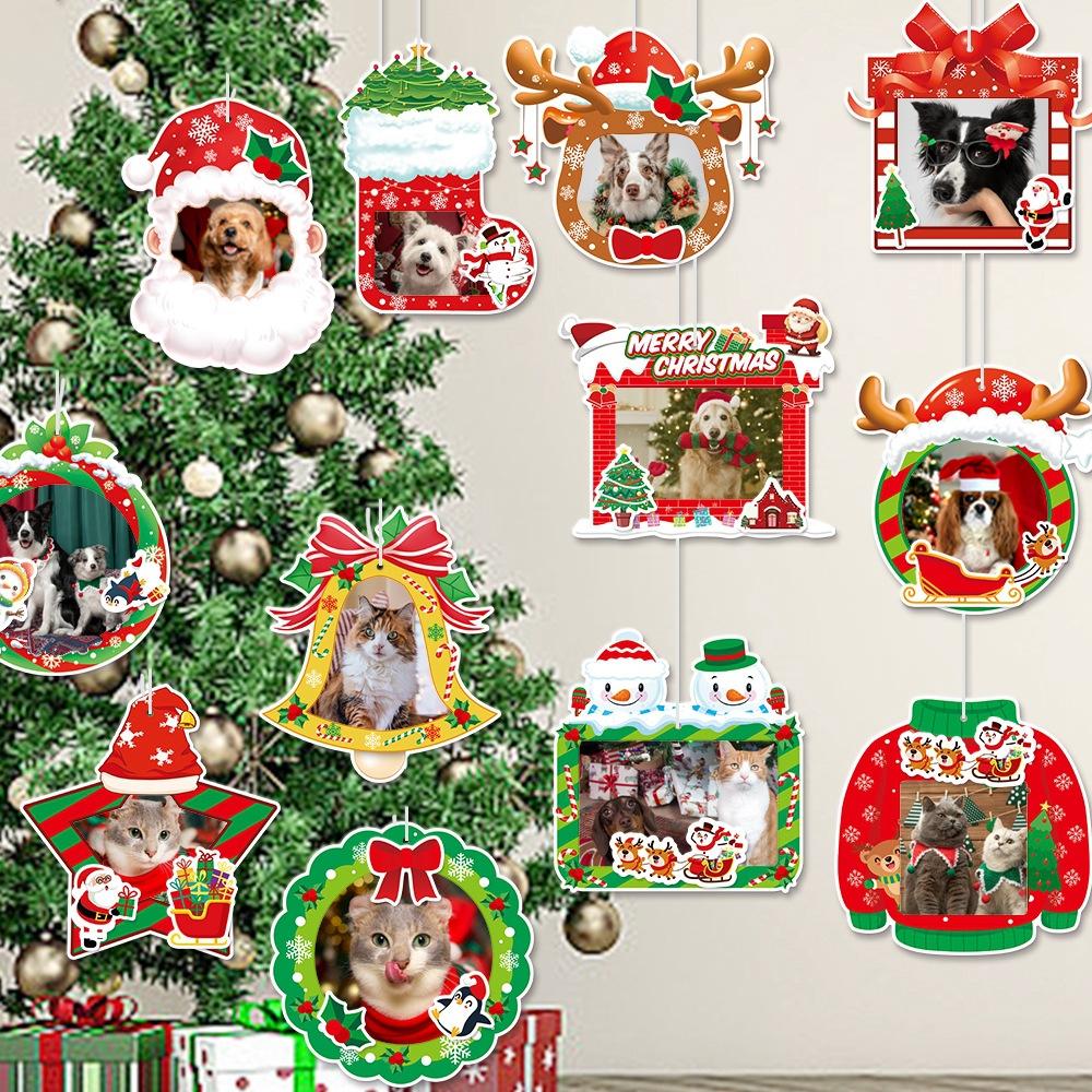 Christmas photo frame decoration, winter birthday holiday decoration, Christmas and New Year DIY hanging decoration