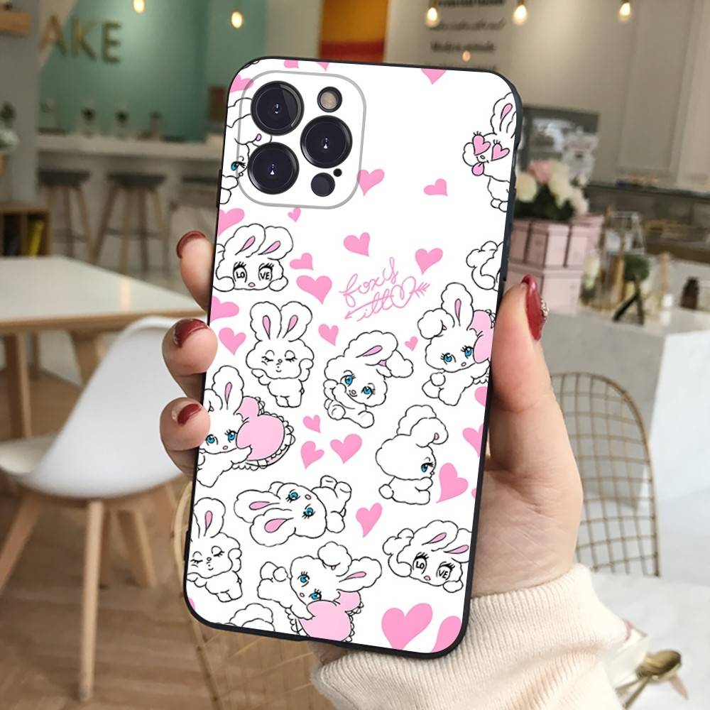 Cute Cartoon Esthers Bunny For IPhone 17 16 15 14 13 12 11 Pro Max 13 17Air Shockproof Soft Phone Cases Coque