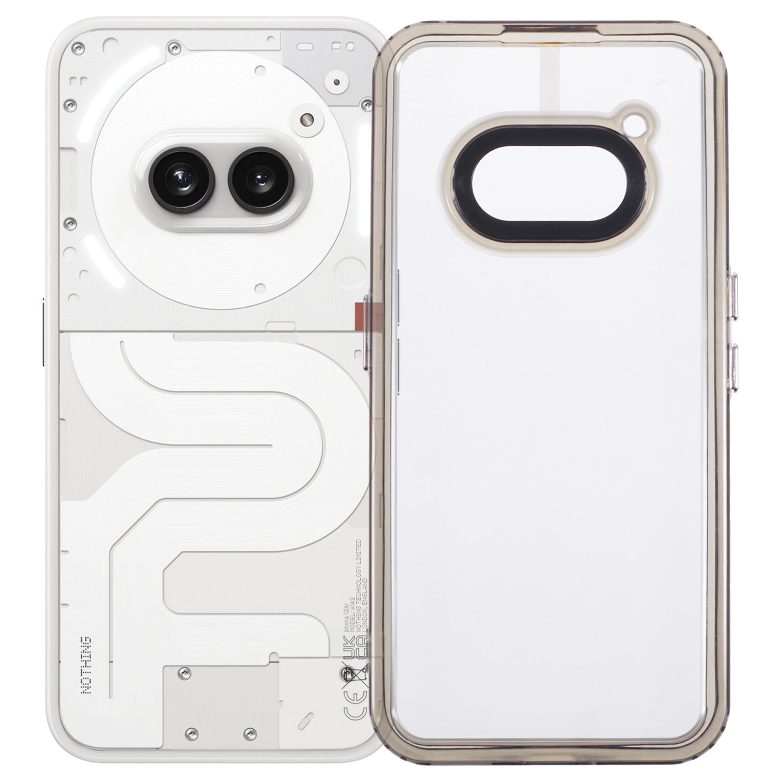 

For Nothing Phone (2a) Clear Phone Case PC+TPU Hybrid Back Cover Transparent Black