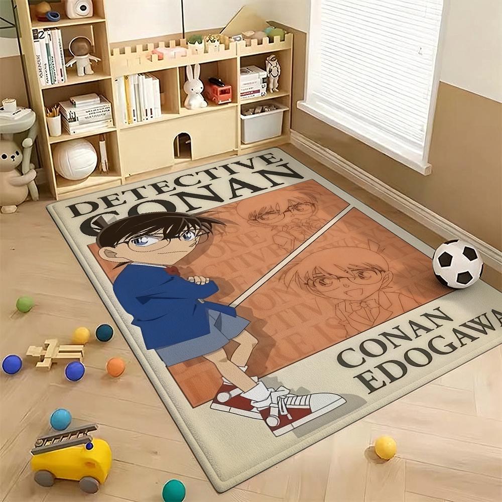 Detective Conan Anime Mystery Think Detective Conan Anime Mystery Theme Rug Soft Nonslip Carpet For Entryway Hallway Balcony Home Decor