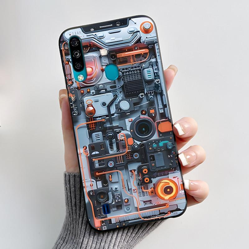 Hülle für ZTE Blade A7 (2020) Handyhülle Mattschwarz Luxus Drache Niedlich Cool Jungen Mädchen Weiches Silikon TPU Schutz-Rückseite