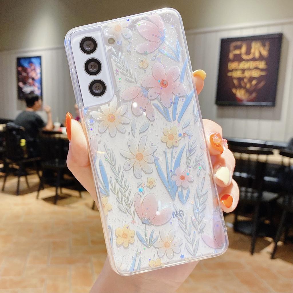 Niche Fresh Floral Mobile Phone Case Suitable for Samsung S25 Galaxy A36S24 S23U Rubber Soft Shell A56A26