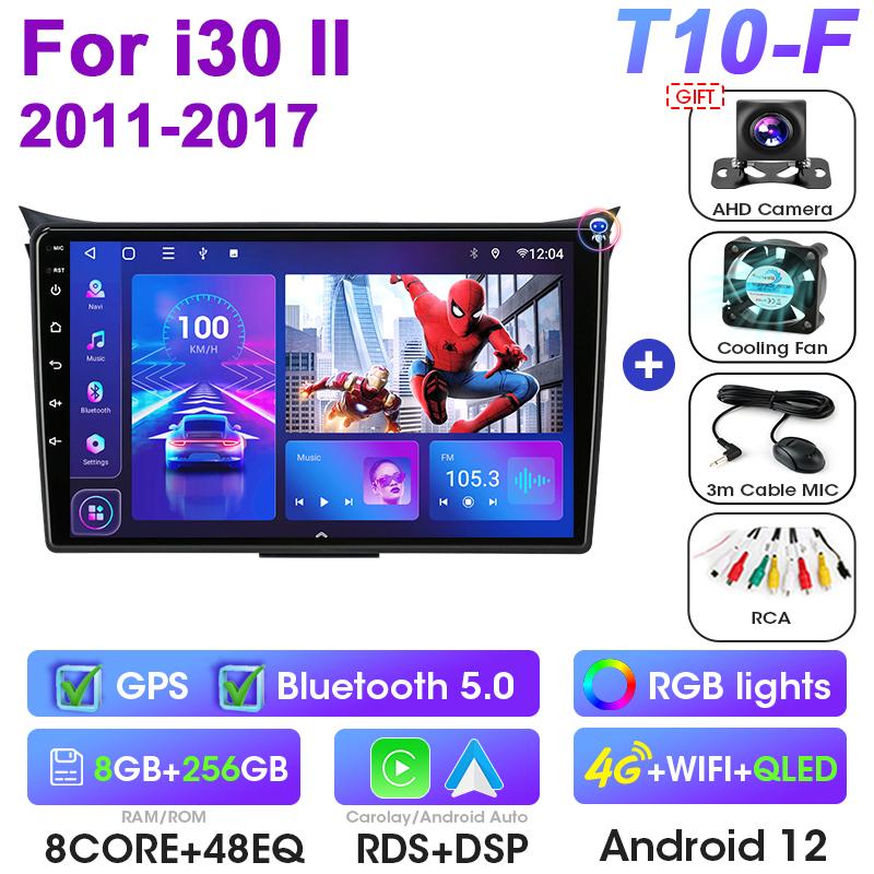 2 Din Android 12 Car Radio For Hyundai I30 II 2 GD 2011 - 2017 Multimedia Video Player GPS 4G Carplay Auto Stereo DVD Head Unit