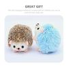 Lurrose Hedgehog Keychains Set of 4 Mini Plush Bag Charms with Stylish Drawstring Accessory Gift