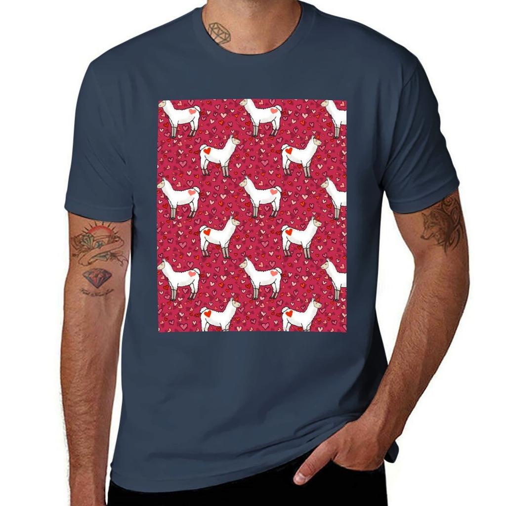 Llama Love Tshirt Casual Basic Street Style Tshirt