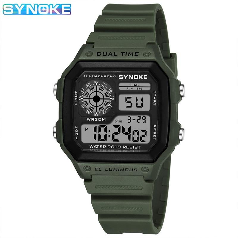 New Top Brand Lightweight Square Classic Student Watch Electronic Watch Luminous Waterproof Sport Men's Small Square Watch