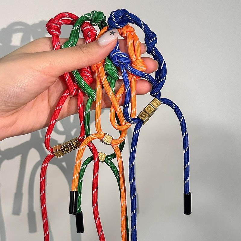 Diy Hand-Woven Mobile Phone Bag Lanyard With 5Mm Thick Colored White Dot Round Cord