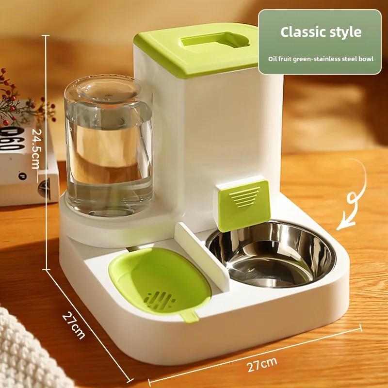Automatic Cat Feeding and Water Feeding Device  Dog Bowl  Cat Basin  2-in-1 Water Dispenser  Cat Bowl Pet Supplies