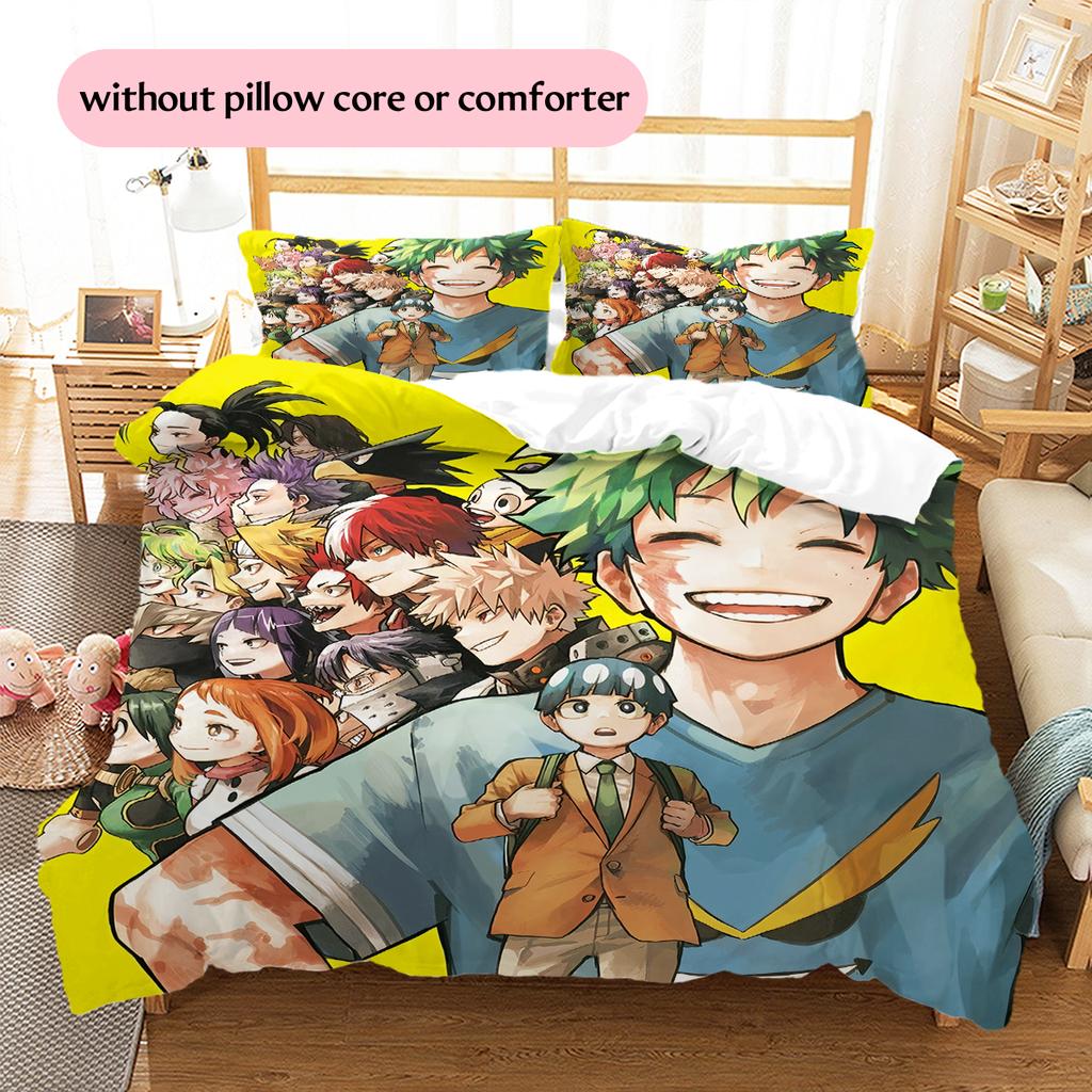 My Hero Academia Classic Poster Duvet Cover & Pillowcases, MHA Fan Bedroom Bedding, Perfect Gift.chl