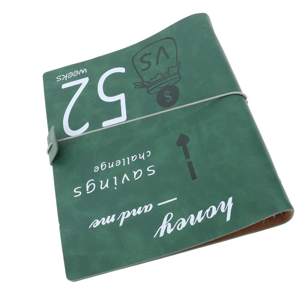 Leather, High Transparent PP Film Loose-Leaf Money Saving Notebook