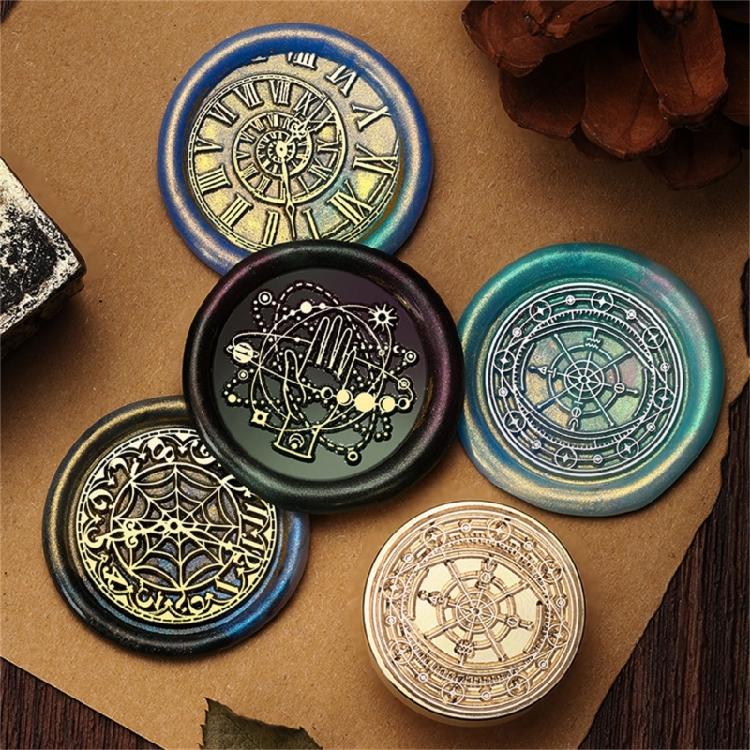 Compasses Wax Seal Stamp for Album Cards Photo Scrapbooking Wedding Decorations Astronomical Series Sealing Waxed Stamp