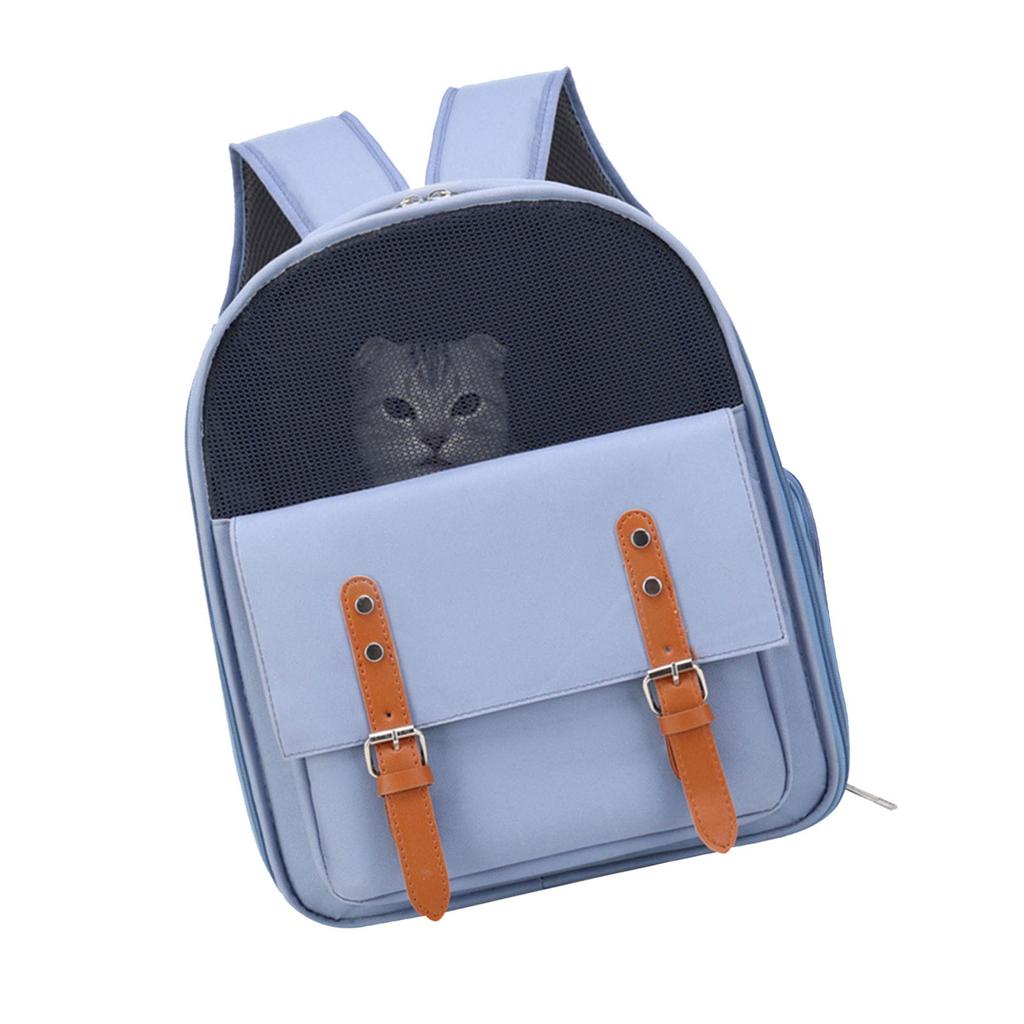 Cat Backpack Large Capacity Portable Breathable Dog Cat Carrying Double Shoulder Bag for Pet Outing Travel Hiking