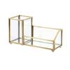 Golden Edge Business Card Box Elegant Display Stand Office Tools Name Card Holder  Home