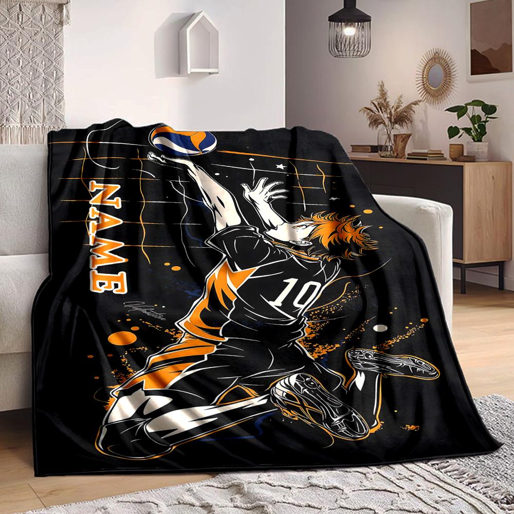 Custom 1pc Volleyball Player Action Blanket, Soft And Comfortable Blanket, Casual Warm, Camping Travel Blanket, Birthday Gift Q91274