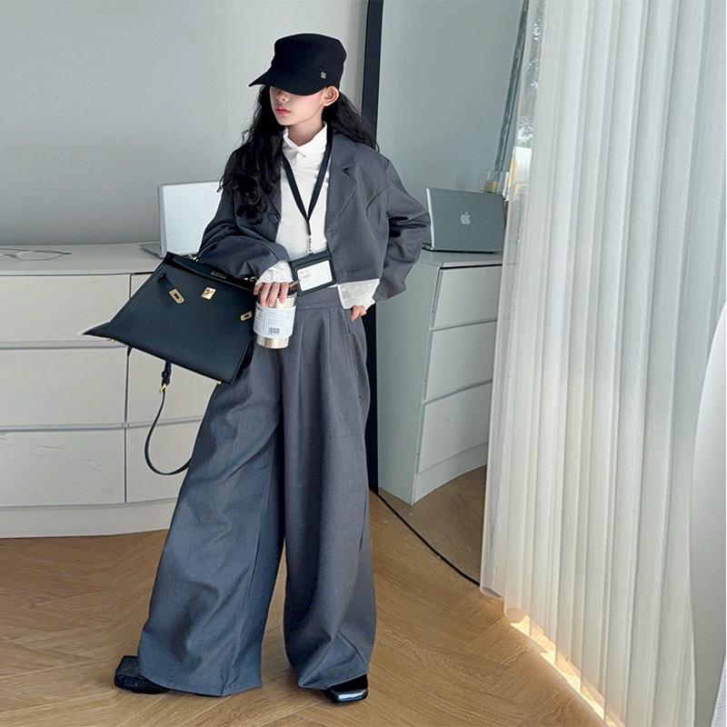 Herbst 2025 Mädchen Trendiger Lässiger Blazer Zweiteiler