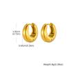 Minimalist Gold Color Hoop Earrings Stainless Steel Chunky Earrings for Women Girls Hypoallergenic Jewelry Aretes Mujer Trend