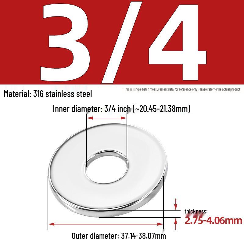 304/316 Stainless Steel Flat & Round Washers Collection