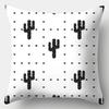 Black And White Pillowcase 45Cmx45Cm Square Sofa Pillow Cover Stripes Leaves Pattern Cushion Cover
