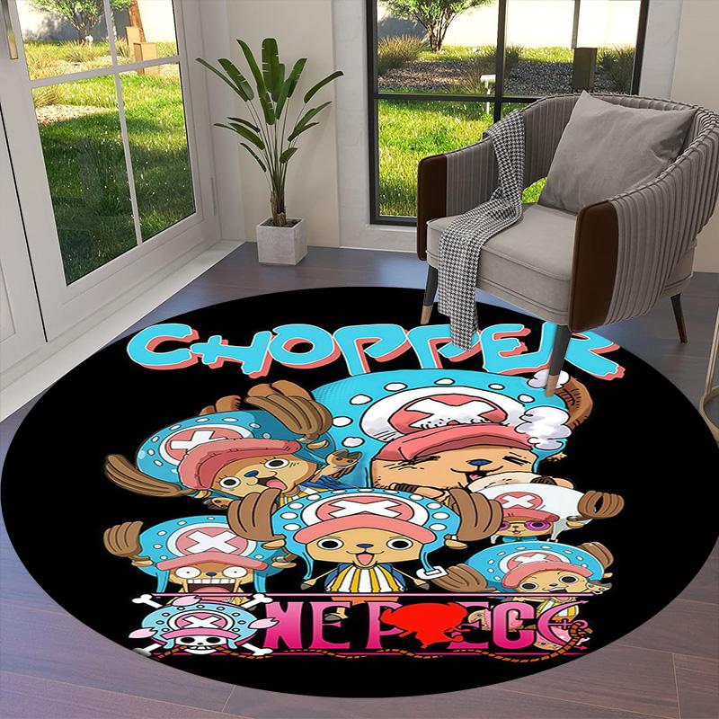 One Piece Tony Tony Chopper Round Area Rug Carpet Rug For Living Room Bedroom Sofa Playroom Decor Nonslip Floor Mat