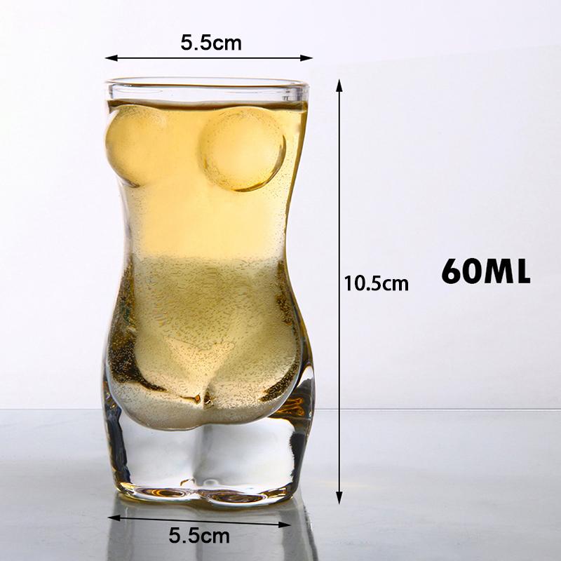 Unique Beer Cup Funny Wine Glass Whisky Vodka S Glasses Creative Bar Cocktail Glass Body Shape Mug Coffee Juice Cup