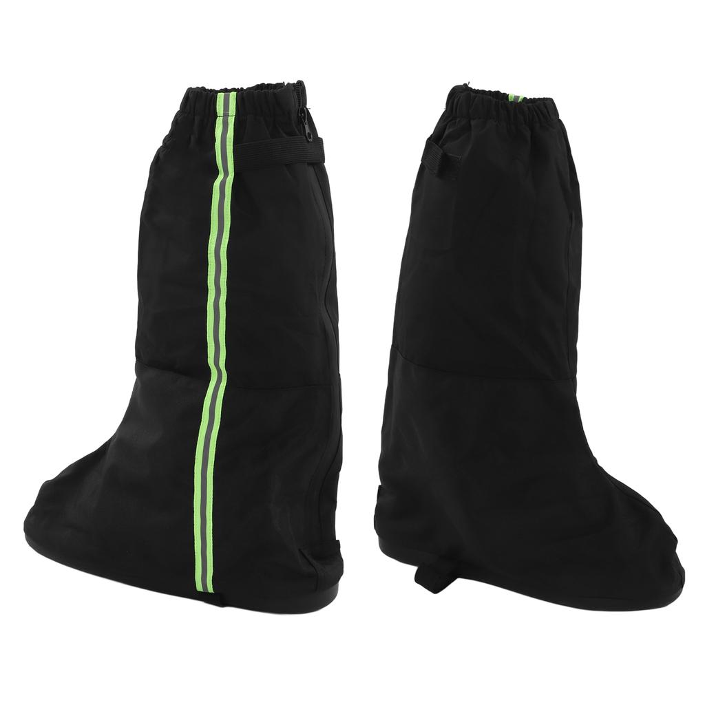 1 Pair Snow Shoes Boots Covers with Reflector Waterproof Windproof Non Slip Rain Boot Covers for Hiking Climbing Black L