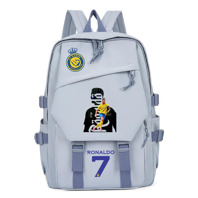 Football Star Ronaldo Surrounding Cr7 Printing Student Schoolbag Trend Backpack To Reduce The Burden And Large Capacity