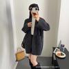 Sweater Lazy Wind Cardigan New Loose Knitted Cardigan Women's Coat Medium and Long Thickened Autumn and Winter Outer Women's Coat