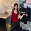 Dopamine blue sling vest women's summer wear backless design sense Spice girls wear slim fit beautiful sleeveless top