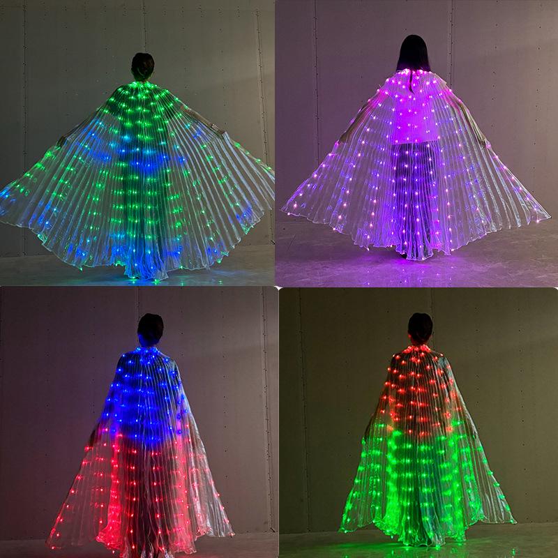 LED Luminous Butterfly Wings - Belly Dance, Fairy Costume, Catwalk Fluorescent Cloak