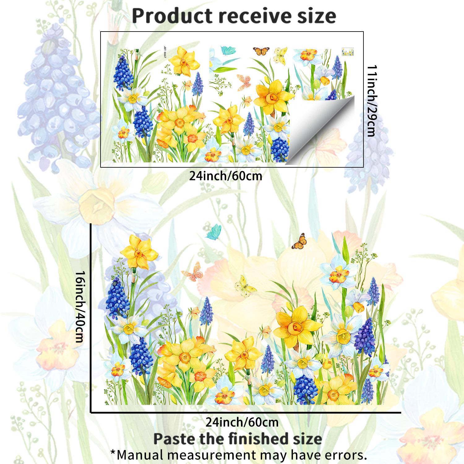 

Creative Narcissus Hyacinth Living Room Kitchen Bathroom Wall Decoration Stickers