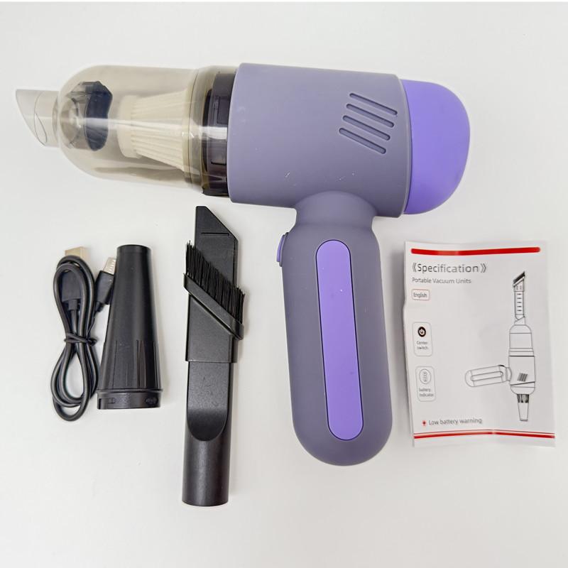 

High End Wireless Portable Air Duster or Vacuum Cleaner Dual Use Car and Home Surging Suction One-Touch Dust Removal 3012 темно-сірий колір