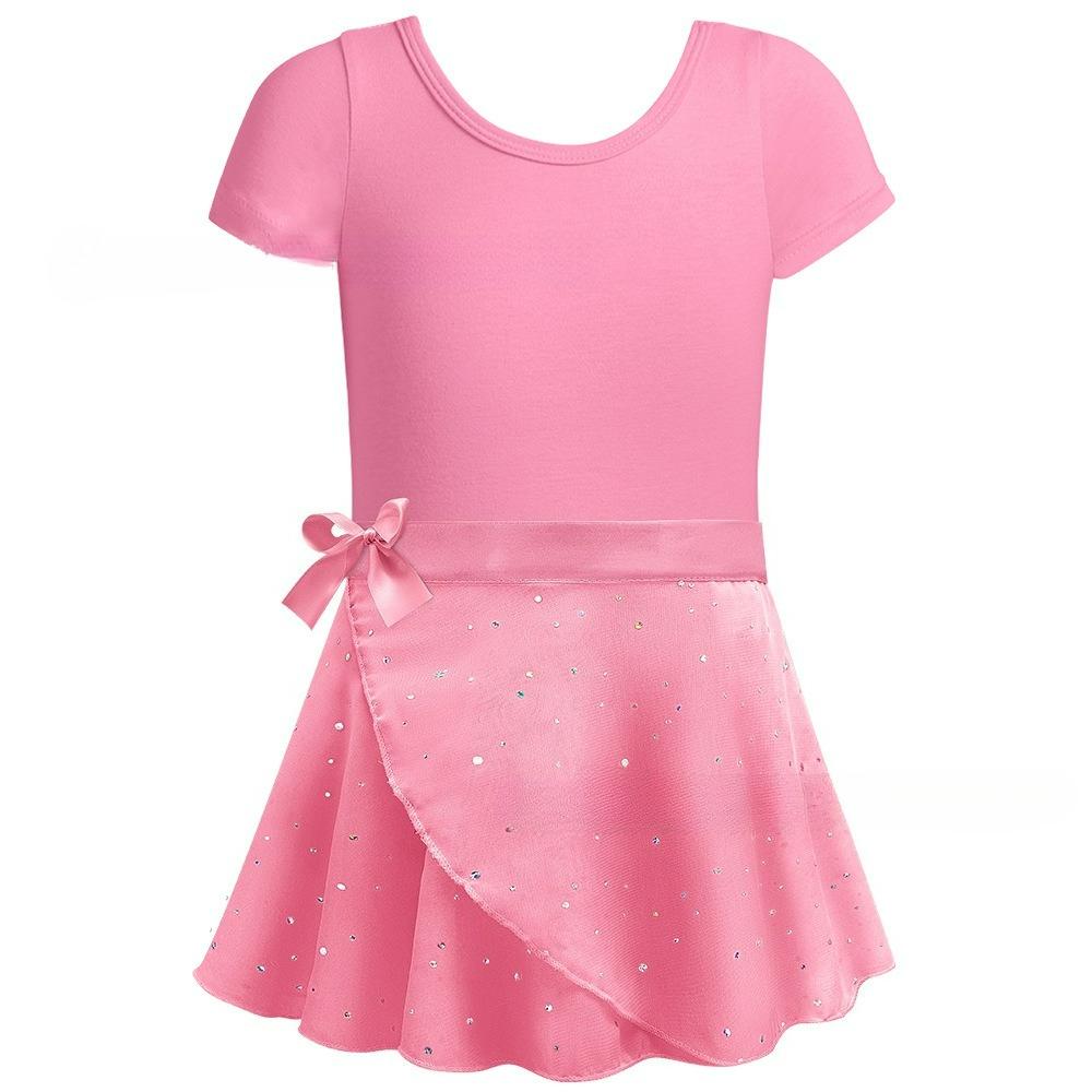 Girls Love Dance Skirt Girls Four Seasons Short-sleeved Ballet Practice Clothes Performance Clothes