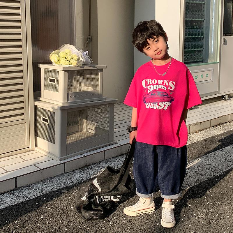 Летняя мода для мальчиков и девочек с коротким рукавом 170 бежевый — фото 3