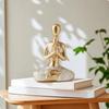 Meditation Figurine Mindful Pose Statue with Finish Tabletop for Yogi, Shelf, Desk