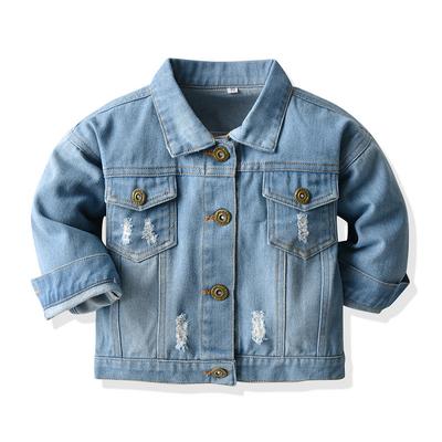 Boys Girls Denim Jacket Spring Autumn Kids Jean Coat Outerwear Children Clothing