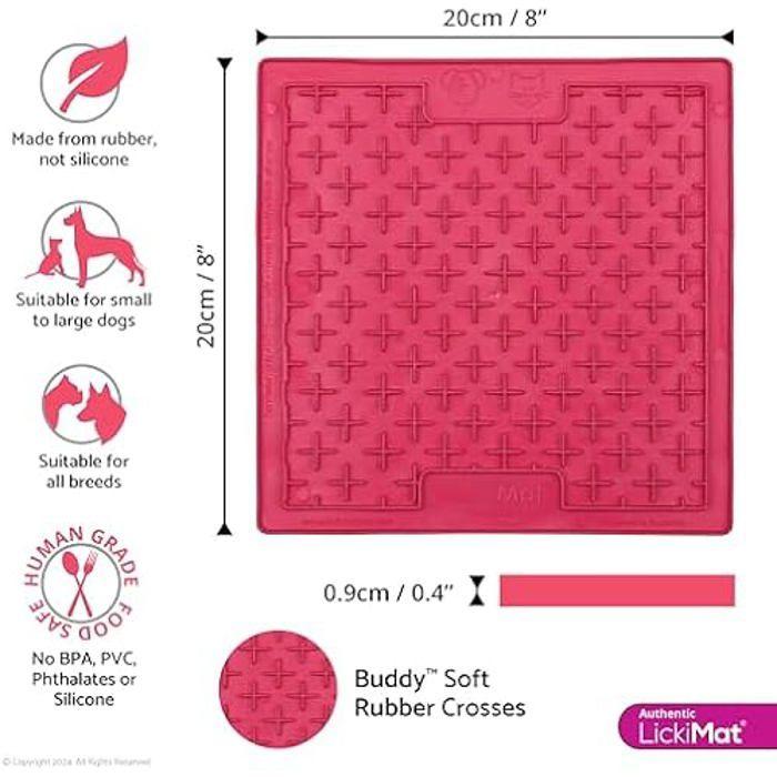 Tapis de léchage - LICKIMAT - Buddy - Anti-anxiété - Soin dentaire - Rose