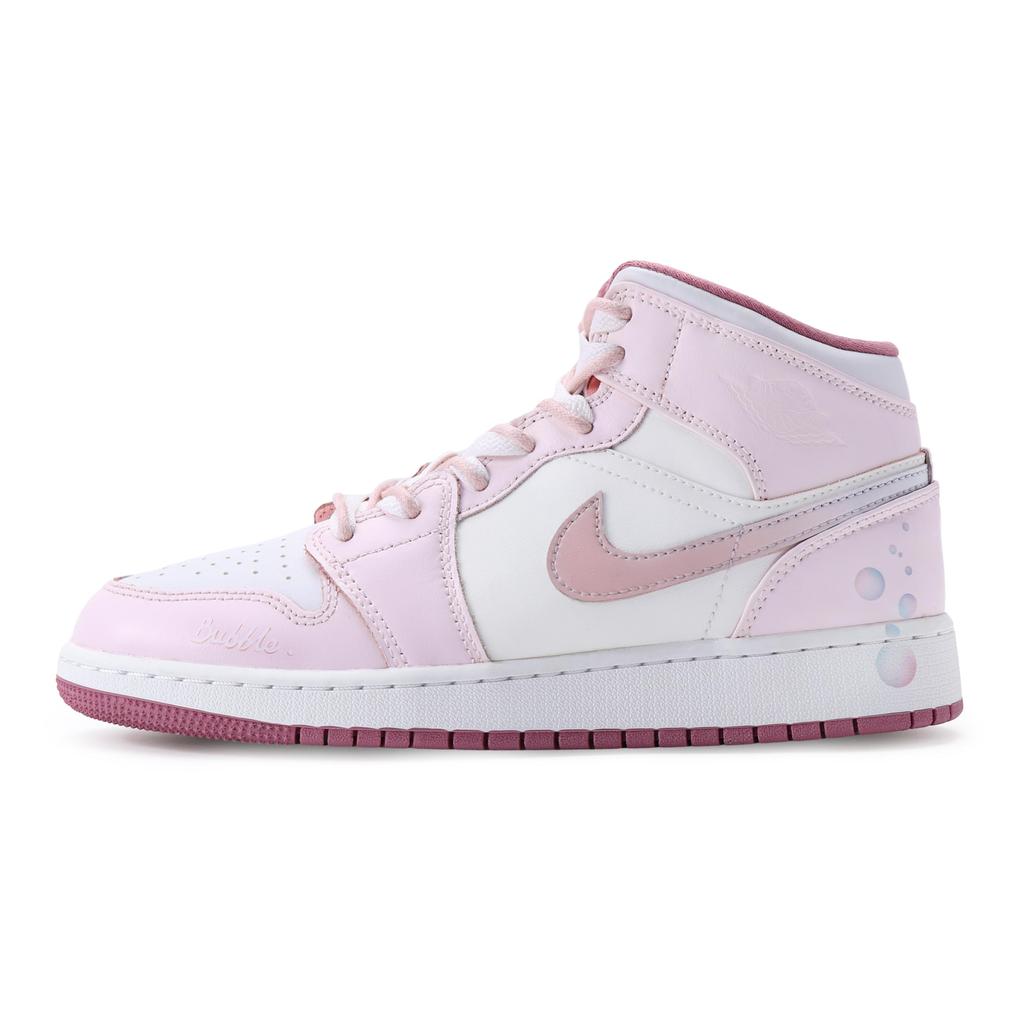 Jordan Air Jordan 1 Vintage Basketball Shoes Women's Mid top White DQ8423-616(Team80-)