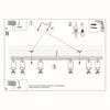 Ring ceiling lamp 6L chrome